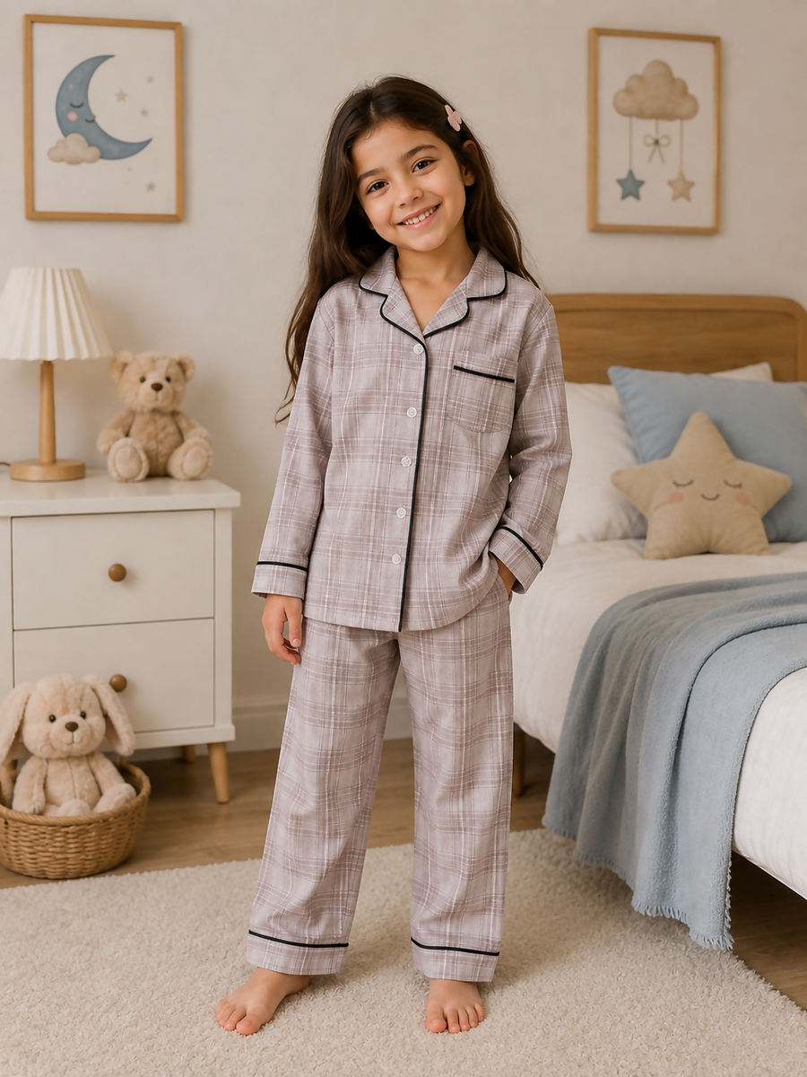 Bonni Way Classic Check Cotton Pajama Set